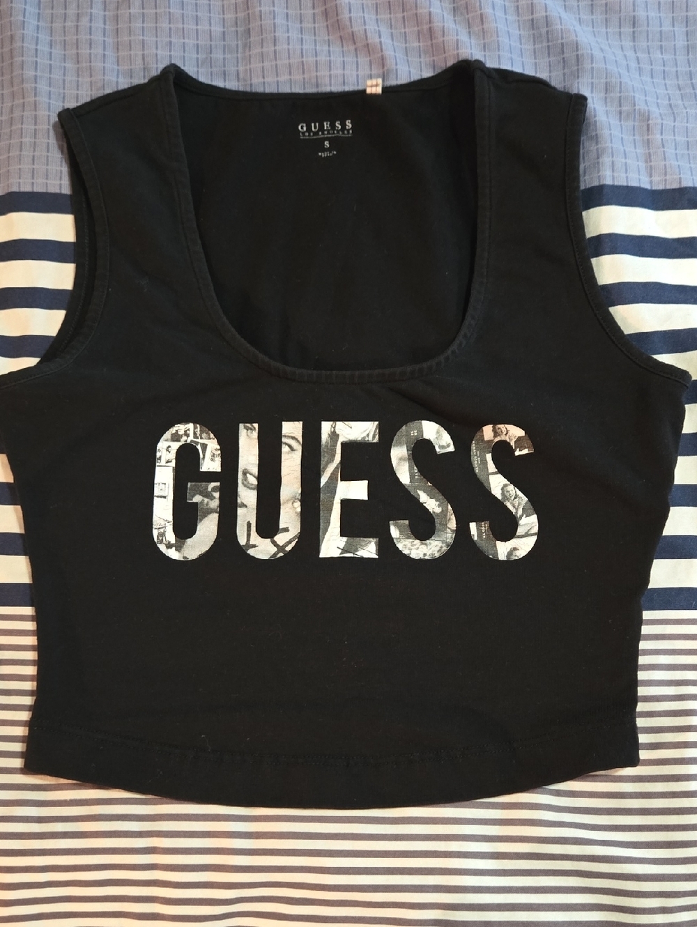 Vintage Guess Black Cropped Top
